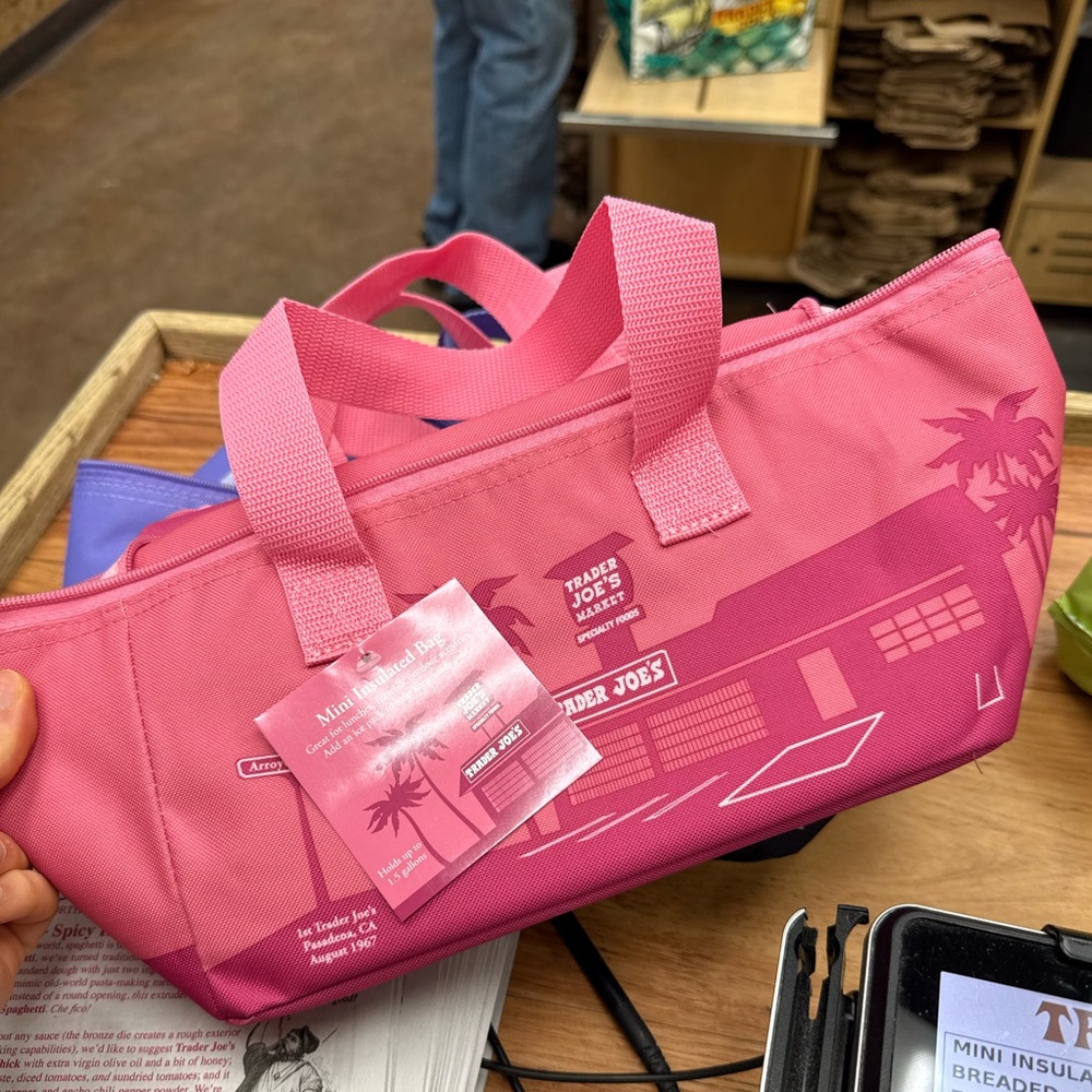 Trader Joe’s MINI cooler bag- pink, limited edition